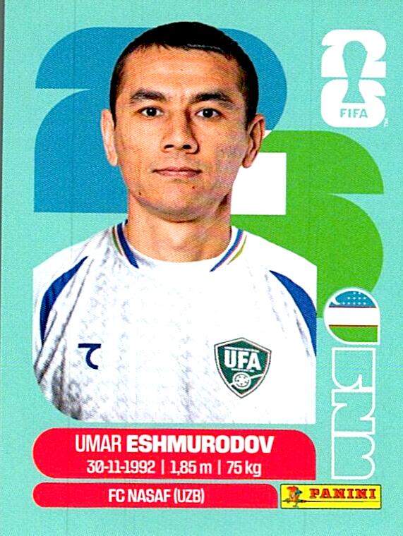 STICKERS FIFA WORLD CUP 2026 UMAR ESHMURODOV NºUZB 5