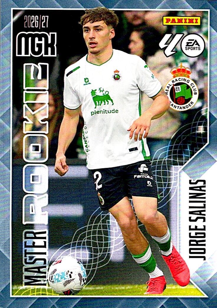 MEGACRACKS 2026/2027 MATER ROOKIE JORGE SALINAS REAL RACING CLUB Nº414