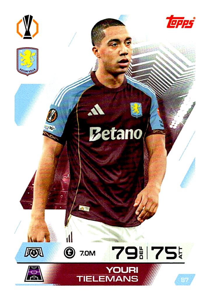 MATCH ATTAX CHAMPIONS LEAGUE 2025/2026 YOURI TIELEMANS Nº87