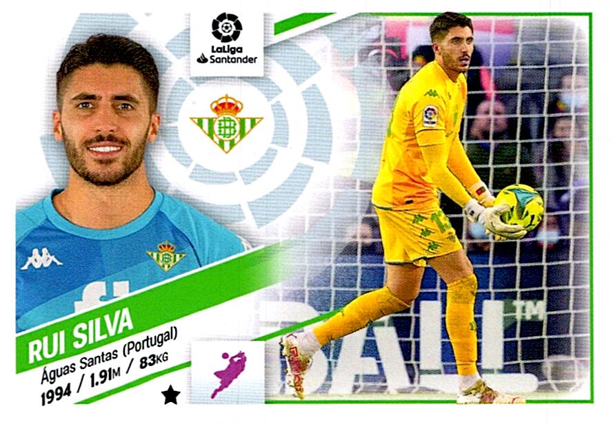 Cromo Liga Este 2022/2023 RUI SILVA REAL BETIS Nº3
