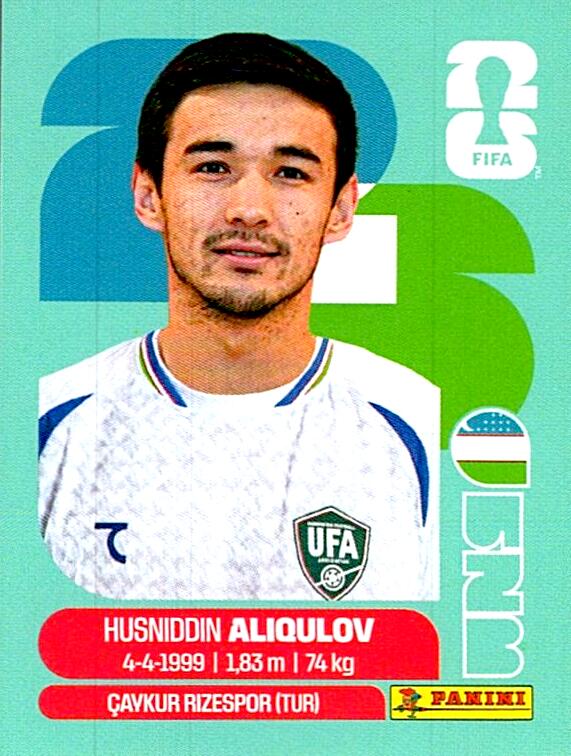 STICKERS FIFA WORLD CUP 2026 HUSNIDDIN ALIQULOV NºUZB 6