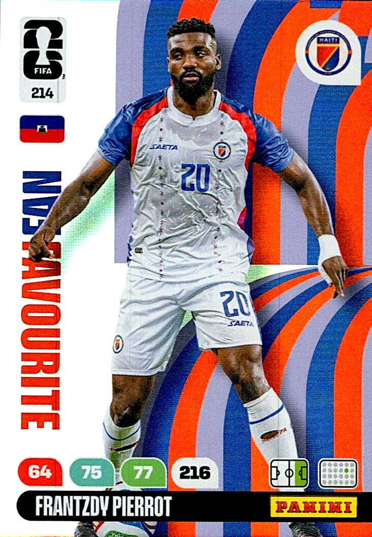 ADRENALYN WORLD CUP 2026 FRANTZDY PIERROT HAITI FANS FAVOURITE Nº214