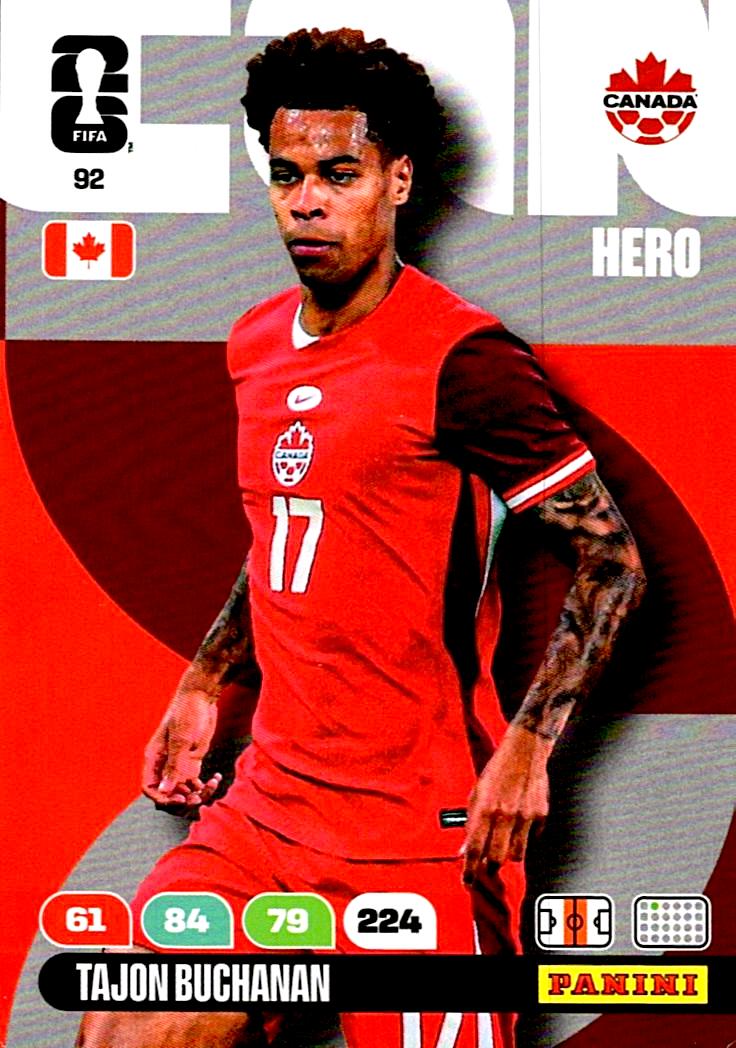 ADRENALYN WORLD CUP 2026 TAJON BUCHANAN CANADA Nº92