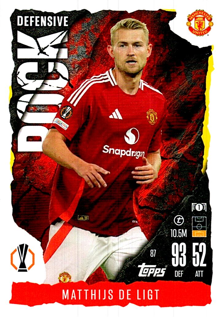 Match Attax Extra 2025 Matthijs De Ligt Defensive Rock nº87