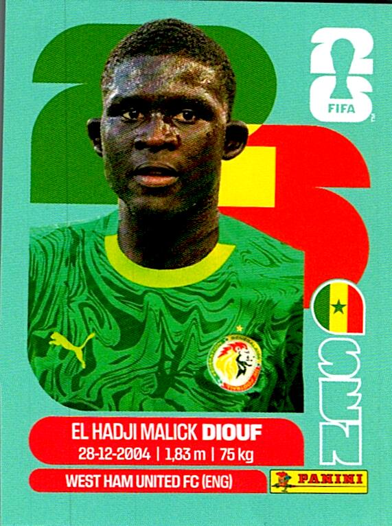 STICKERS FIFA WORLD CUP 2026 EL HADJI MALICK DIOUF NºSEN 7