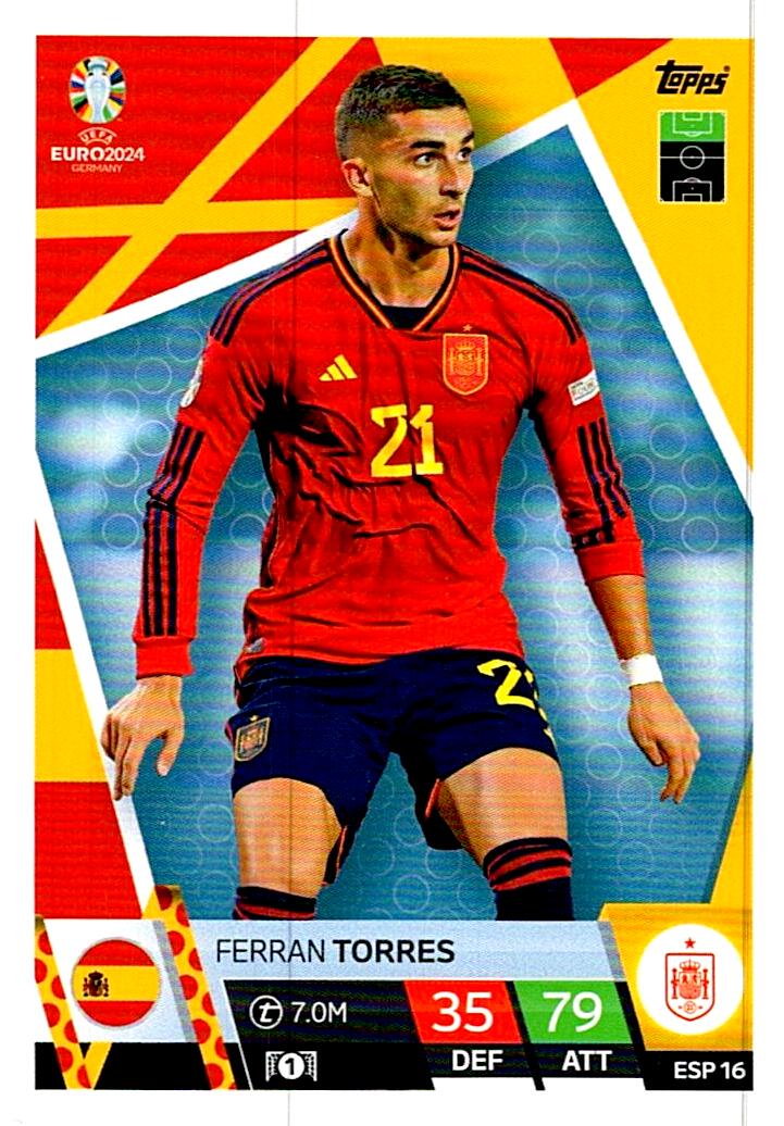 TOPPS MATCH ATTAX UEFA EURO 2024 FERRAN TORRES ESPAÑA NºESP16