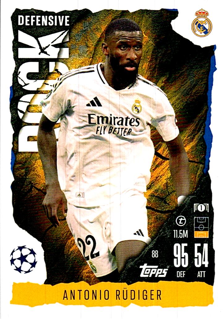 Match Attax Extra 2025 Antonio Rüdiger Defensive Rock nº88