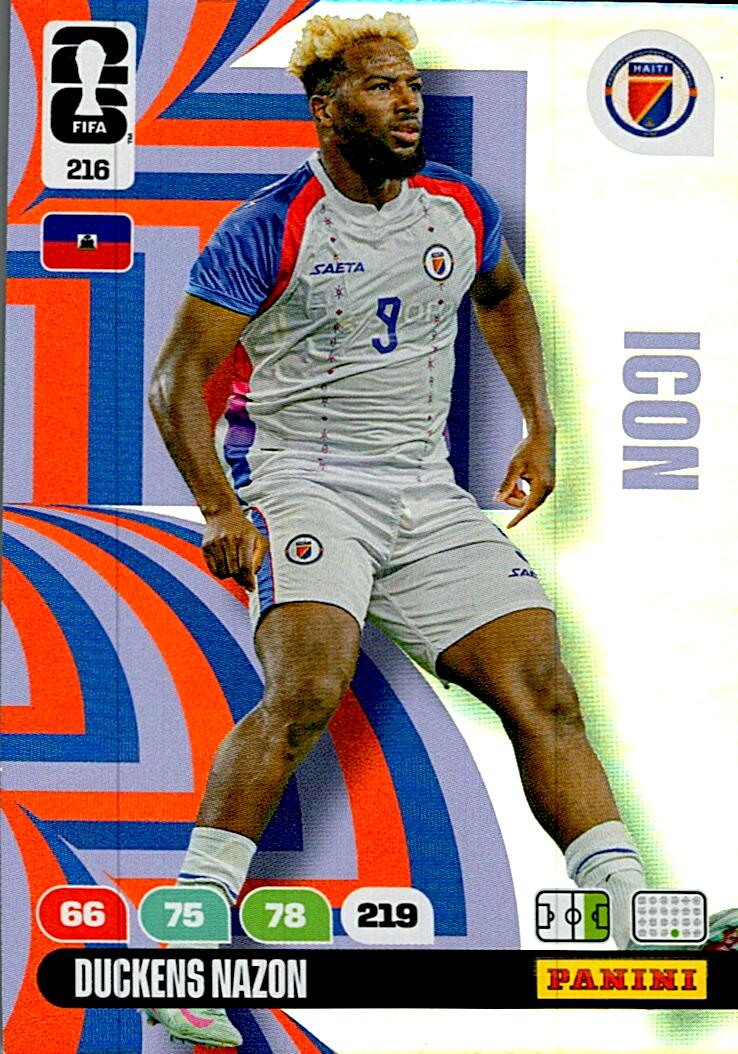 ADRENALYN WORLD CUP 2026 DUCKENS NAZON HAITI ICON Nº216