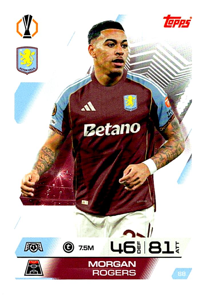 MATCH ATTAX CHAMPIONS LEAGUE 2025/2026 MORGAN ROGERS Nº88