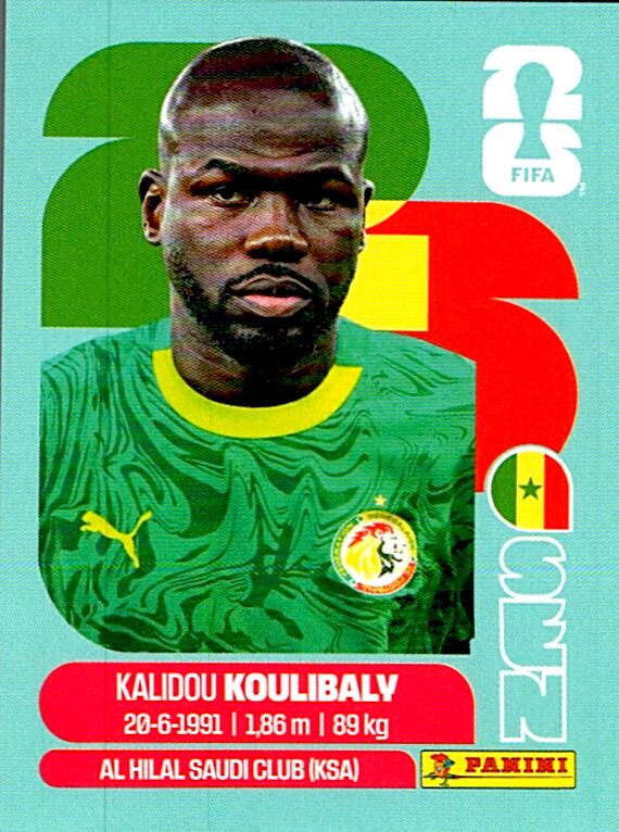 STICKERS FIFA WORLD CUP 2026 KALIDOU KOULIBALY NºSEN 8