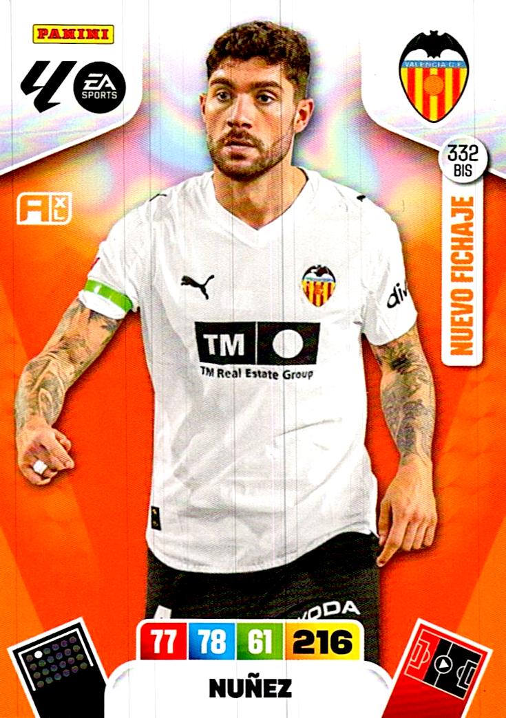 ADRENALYN LA LIGA 2025/2026 NUÑEZ NUEVO FICHAJE Nº332 BIS