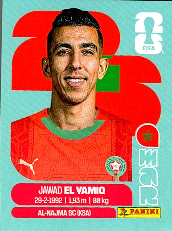 STICKERS FIFA WORLD CUP 2026 JAWAD EL YAMIQ NºMAR 8