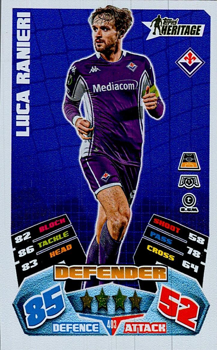 MATCH ATTAX CHAMPIONS LEAGUE 2025/2026 LUCA RANIERI TOPPS HERITAGE Nº403