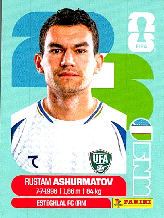 STICKERS FIFA WORLD CUP 2026 RUSTAM ASHURMATOV NºUZB 7