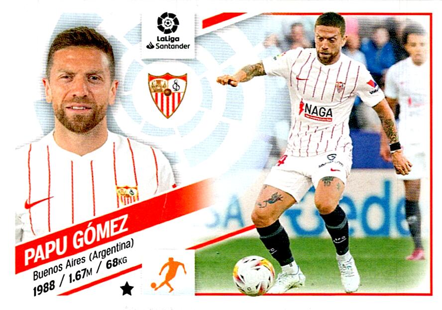 Cromo Liga Este 2022/2023 PAPU GOMEZ SEVILLA FC Nº15