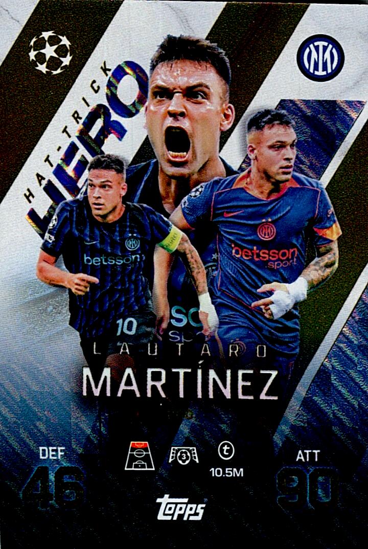 TOPPS MATCH ATTAX EXTRA 2025/26 LAUTARO MARTINEZ HAT-TRICK HERO Nº260
