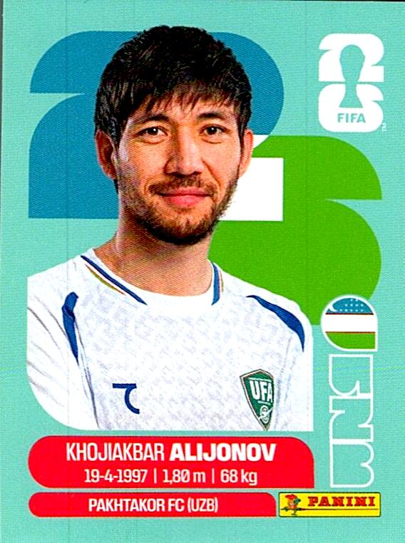 STICKERS FIFA WORLD CUP 2026 KHOJIAKBAR ALIJONOV NºUZB 8