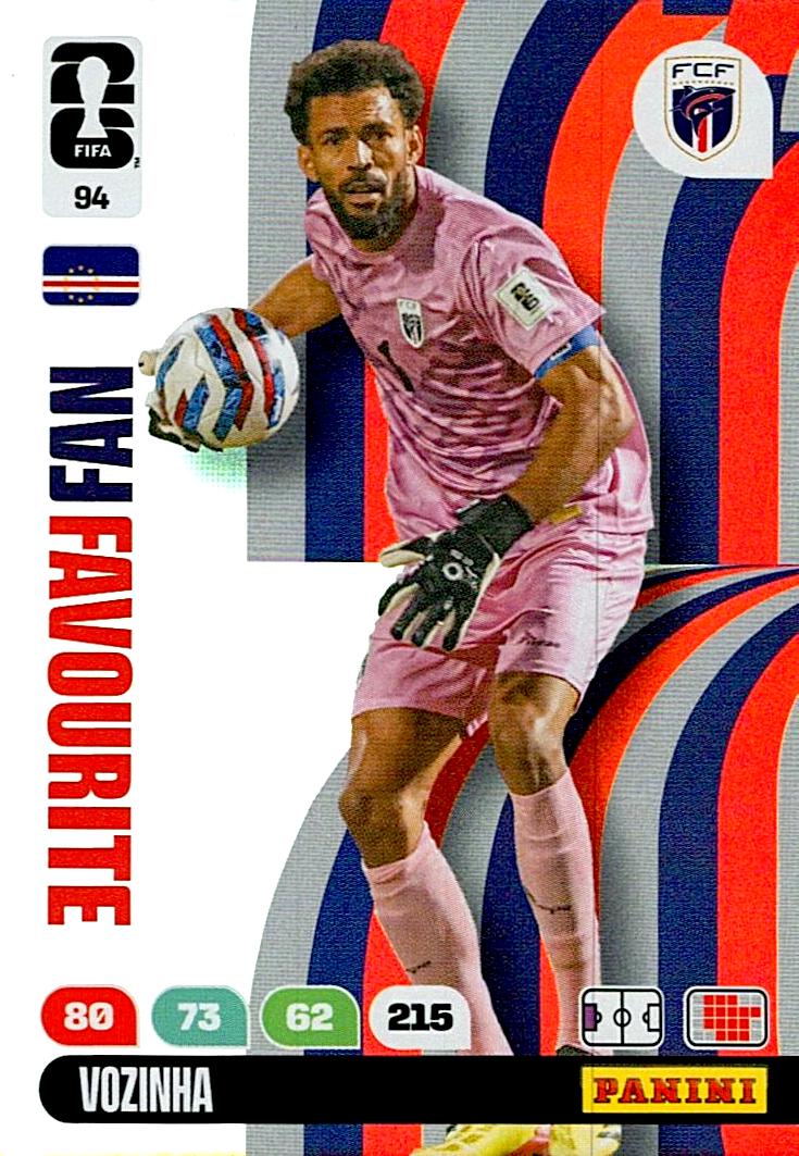 ADRENALYN WORLD CUP 2026 VOZINHA CAPE VERDE FANS FAVOURITE Nº94
