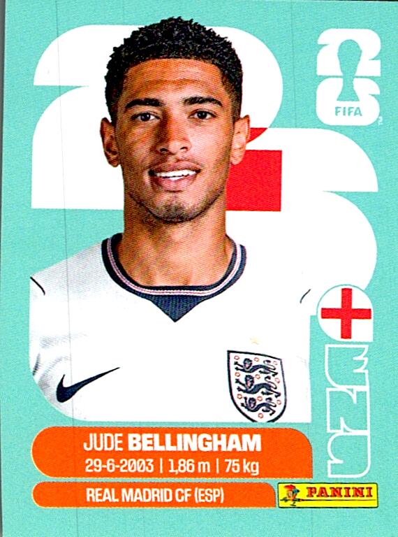 STICKERS FIFA WORLD CUP 2026 JUDE BELLINGHAM NºENG 11