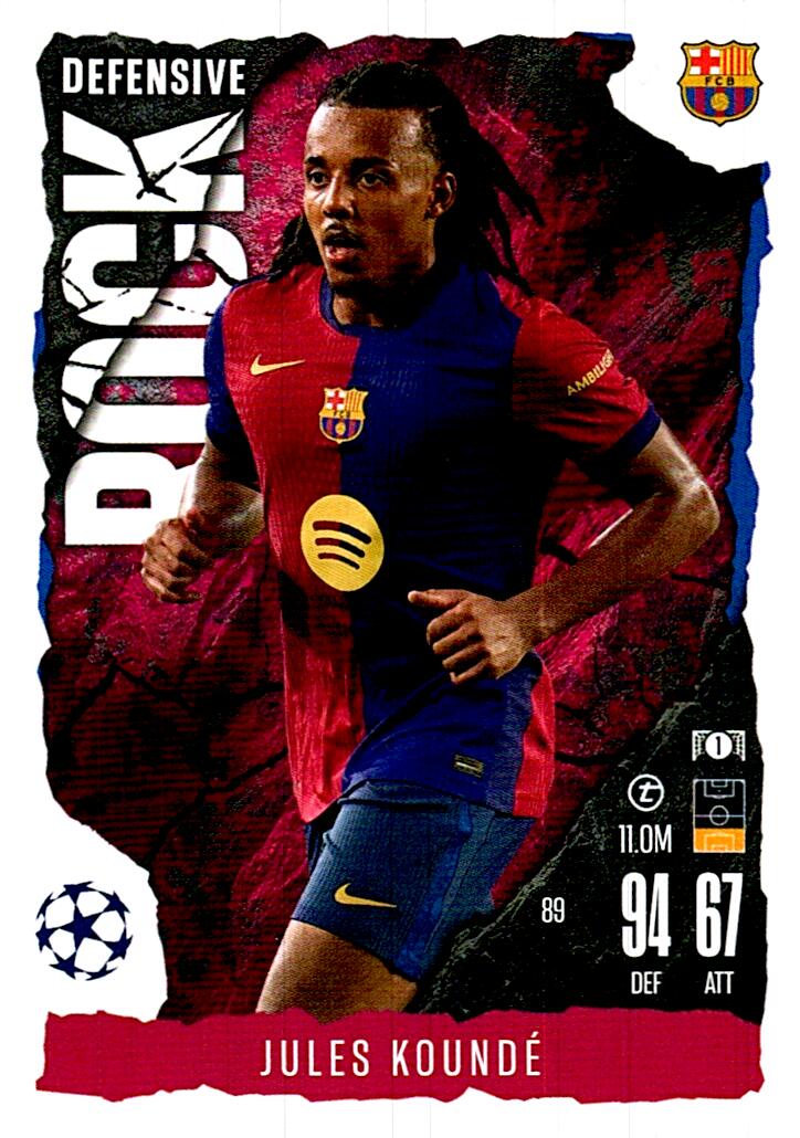 Match Attax Extra 2025 Jules Koundé Defensive Rock nº89