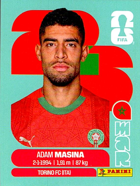 STICKERS FIFA WORLD CUP 2026 ADAM MASINA NºMAR 9
