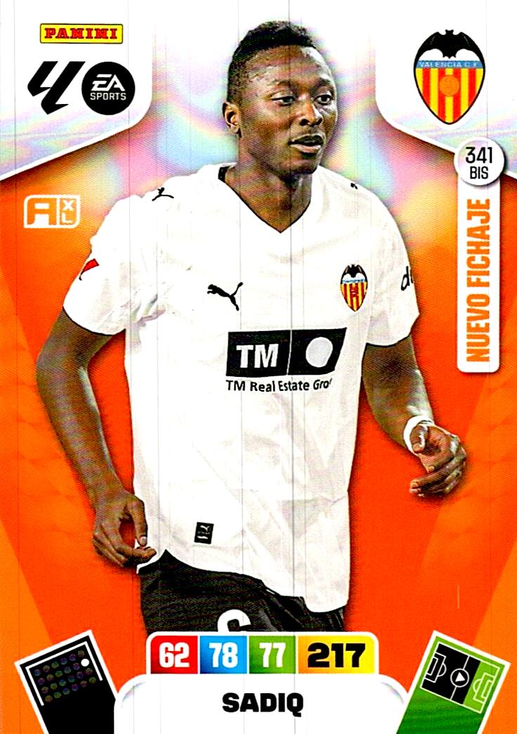 ADRENALYN LA LIGA 2025/2026 SADIQ NUEVO FICHAJE Nº341 BIS