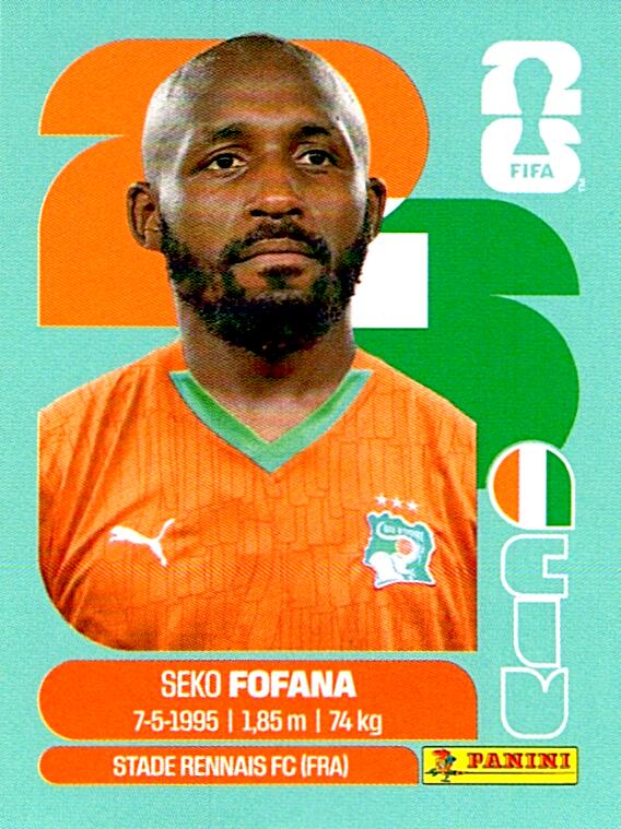 STICKERS FIFA WORLD CUP 2026 SEKO FOFANA NºCIV 11