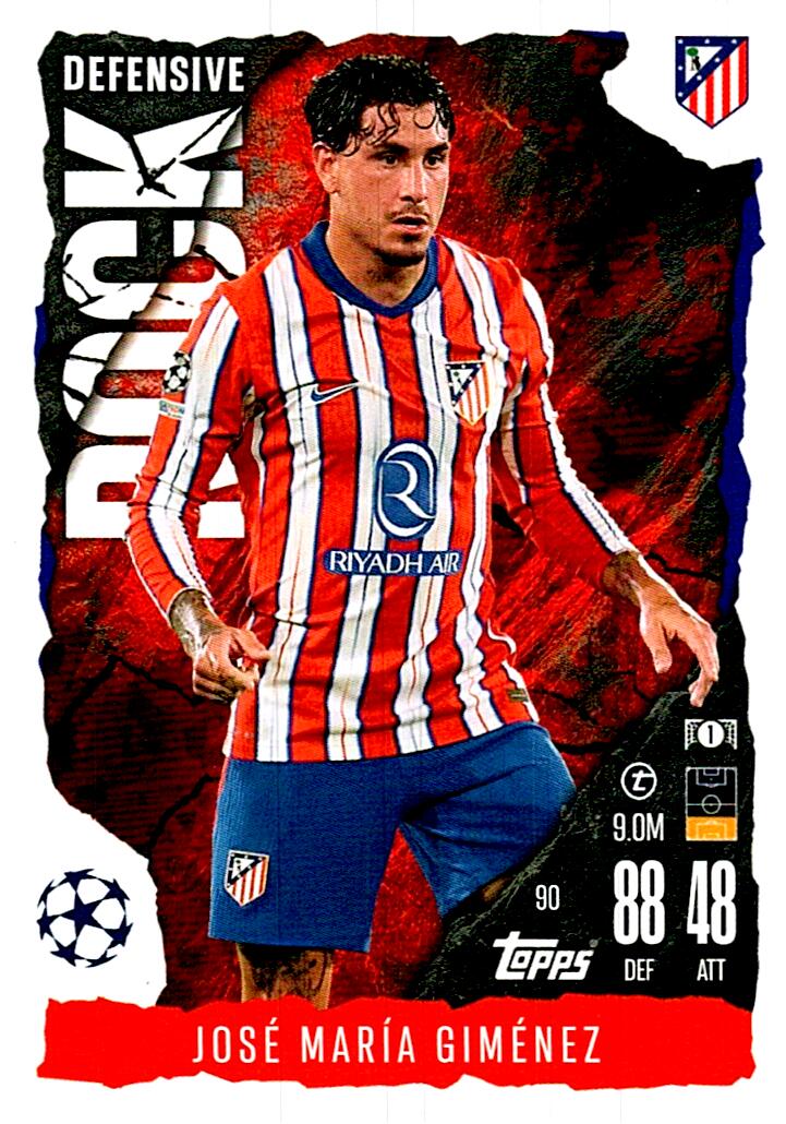 Match Attax Extra 2025 Jose María Giménez Defensive Rock nº90