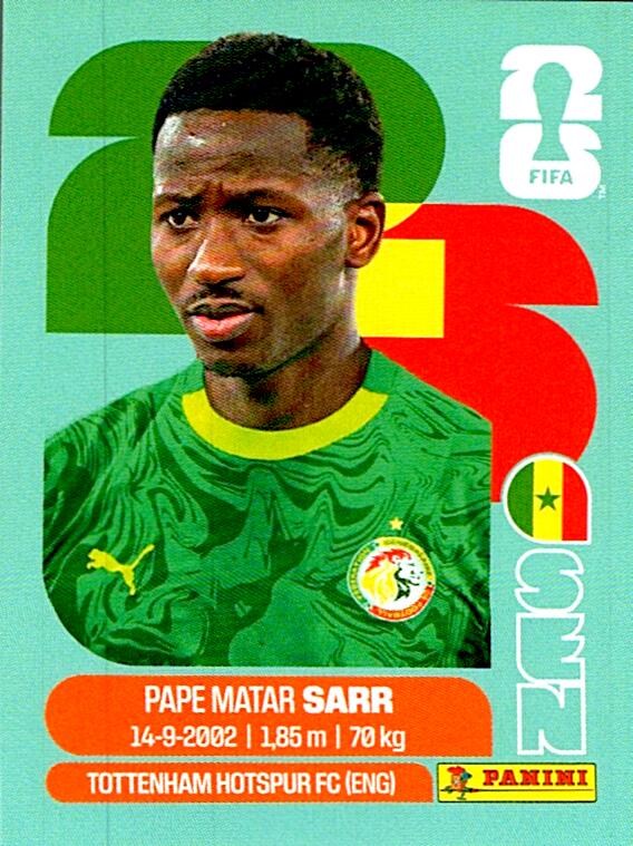 STICKERS FIFA WORLD CUP 2026 PAPE MATAR SARR NºSEN 10