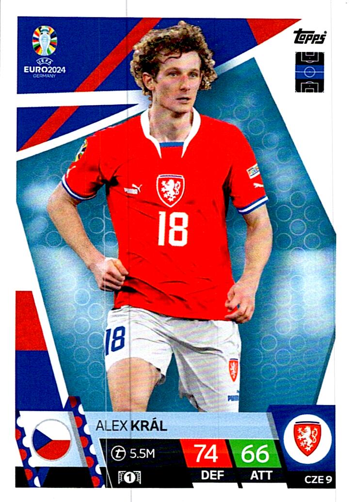 TOPPS MATCH ATTAX UEFA EURO 2024 ALEX KRAL REPUBLICA CHECA NºCZE9
