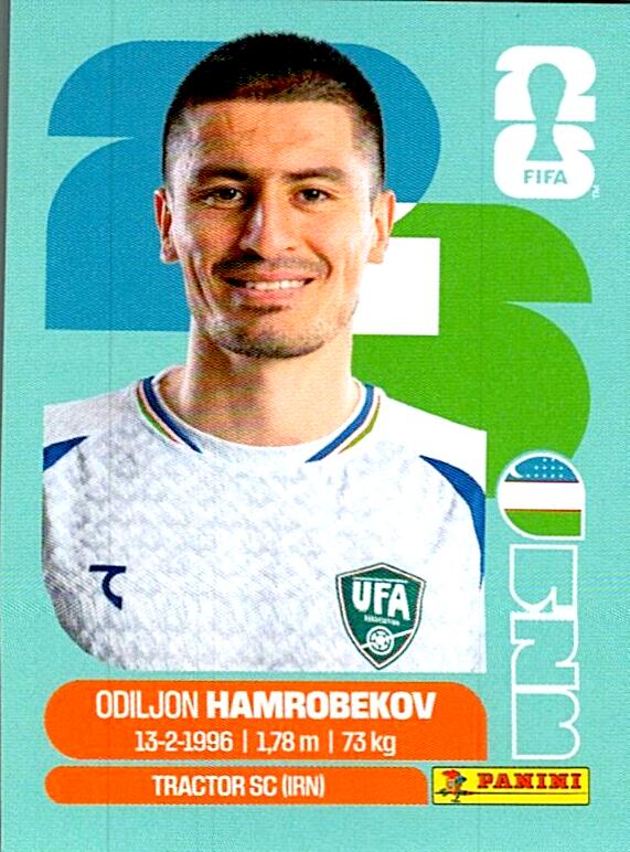 STICKERS FIFA WORLD CUP 2026 ODILJON HAMROBEKOV NºUZB 10