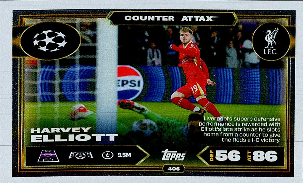 MATCH ATTAX CHAMPIONS LEAGUE 2025/2026 ELLIOTT COUNTER ATTAX Nº406