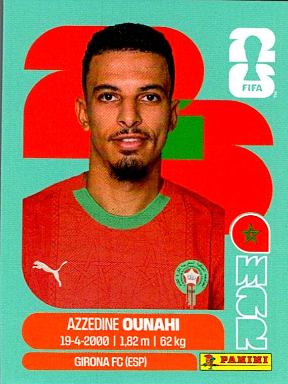 STICKERS FIFA WORLD CUP 2026 AZZEDINE OUNAHI NºMAR 11