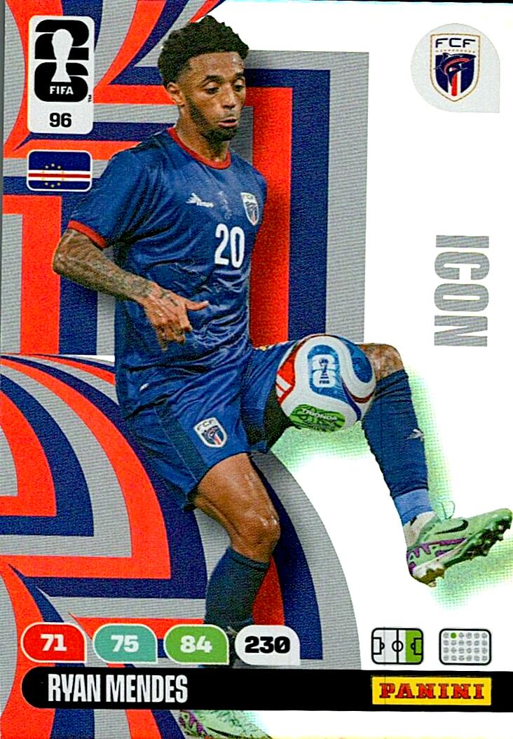 ADRENALYN WORLD CUP 2026 RYAN MENDES CAPE VERDE ICON Nº96