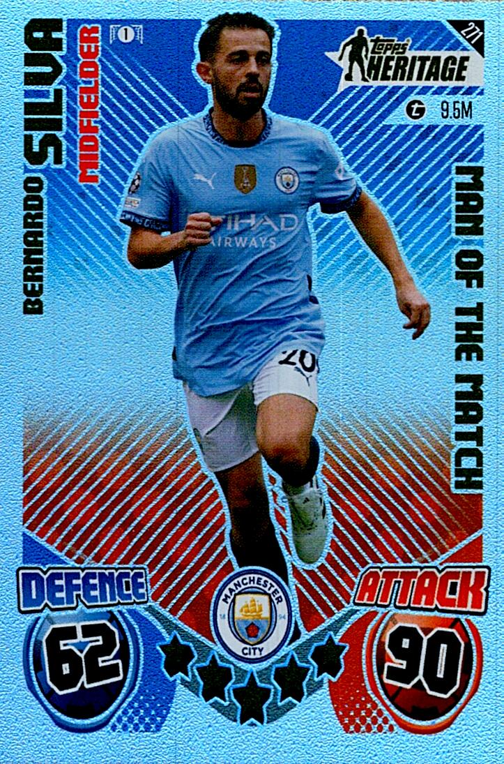 Match Attax Extra 2025 Bernardo Silva Topps Heritage nº271