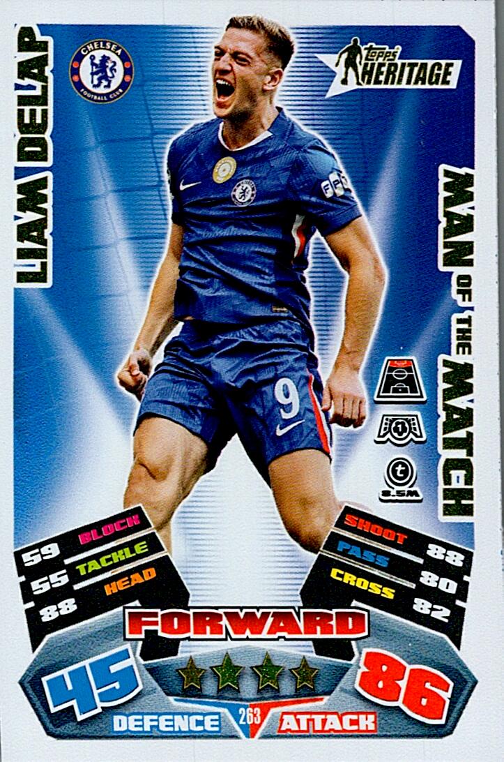 TOPPS MATCH ATTAX EXTRA 2025/26 LIAM DELAP TOPPS HERITAGE Nº263