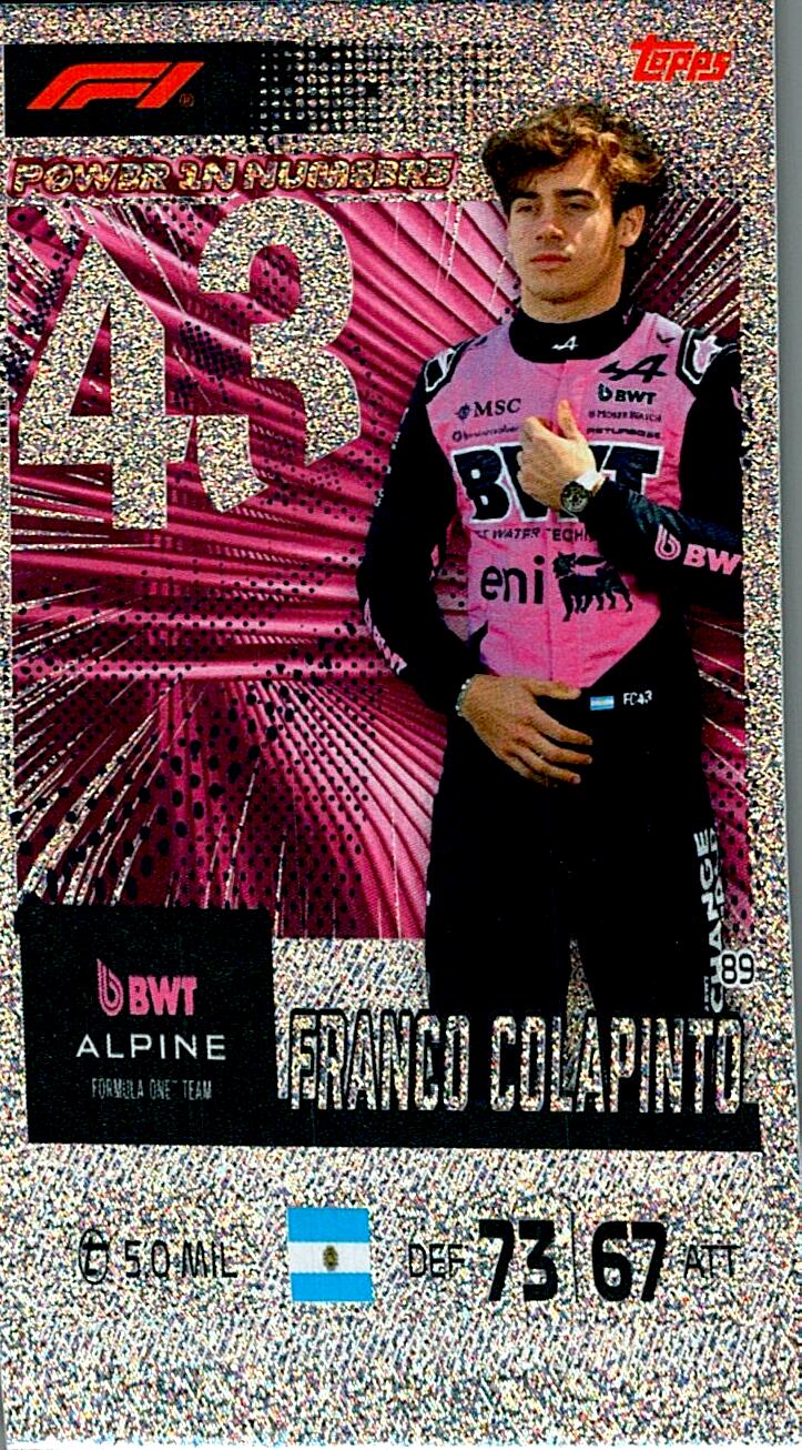 TURBO ATTAX FORMULA 1 2026 FRANCO COLAPINTO Nº89