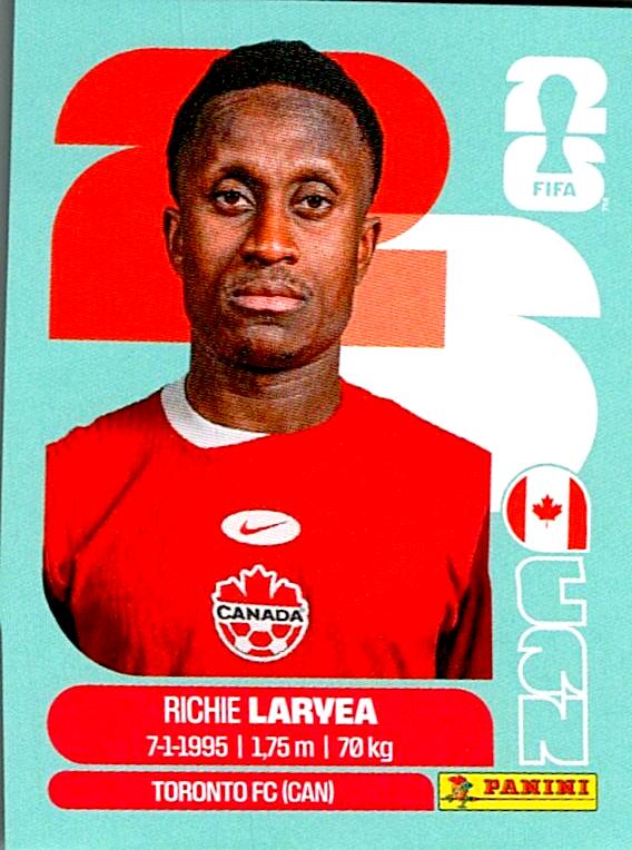 STICKERS FIFA WORLD CUP 2026 RICHIE LARVEA NºCAN 6