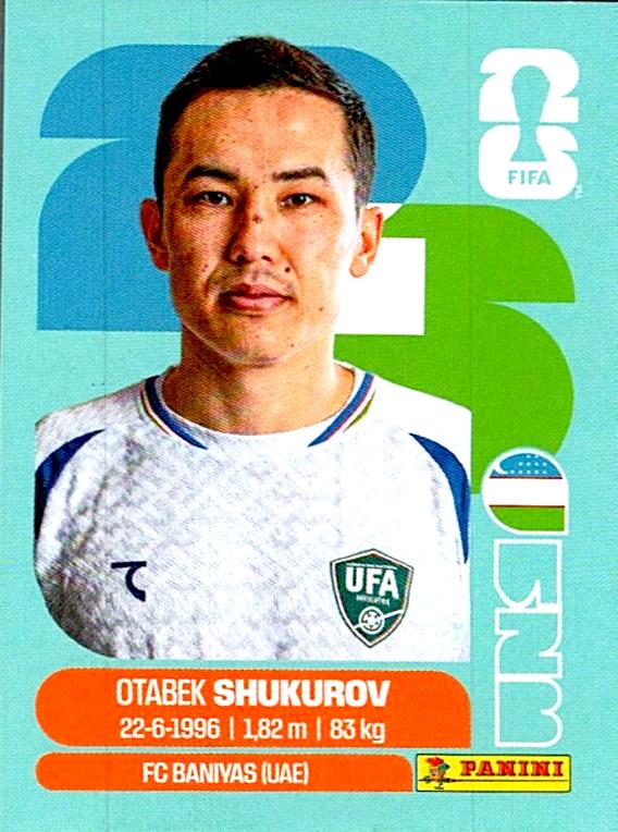 STICKERS FIFA WORLD CUP 2026 OTABEK SHUKUROV NºUZB 11