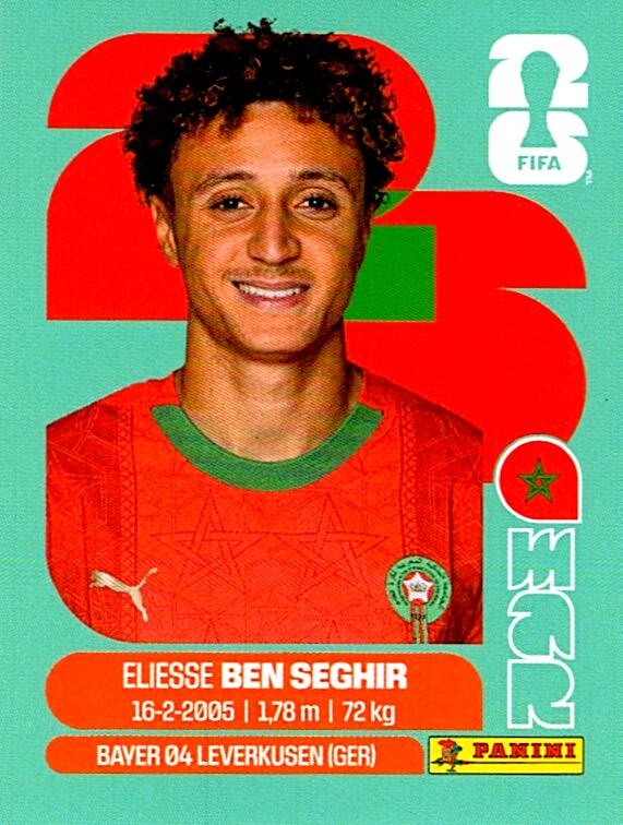 STICKERS FIFA WORLD CUP 2026 ELIESSE BEN SEGHIR NºMAR 12