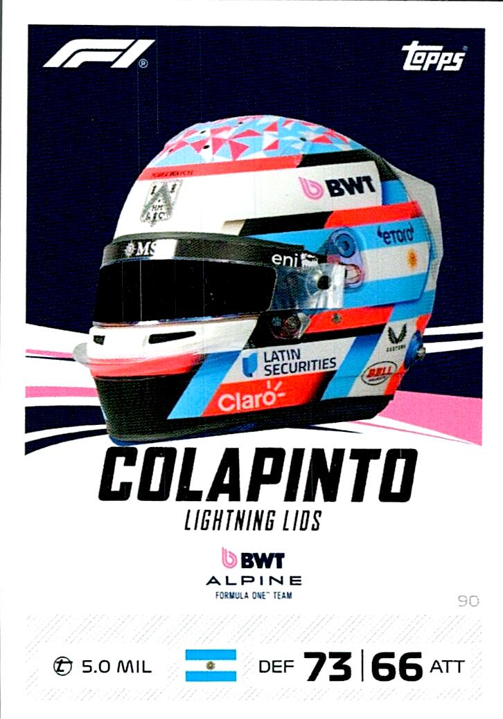 TURBO ATTAX FORMULA 1 2026 FRANCO COLAPINTO Nº90