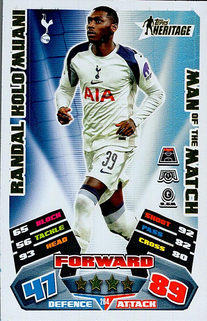 TOPPS MATCH ATTAX EXTRA 2025/26 RANDAL KOLO MUANI TOPPS HERITAGE Nº264