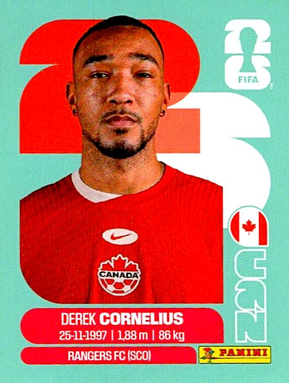 STICKERS FIFA WORLD CUP 2026 DEREK CORNELIUS NºCAN 7