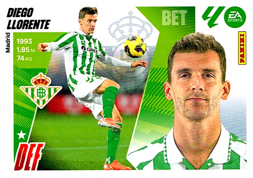 LIGA ESTE 2025/2026 REAL BETIS DIEGO LLORENTE Nº8