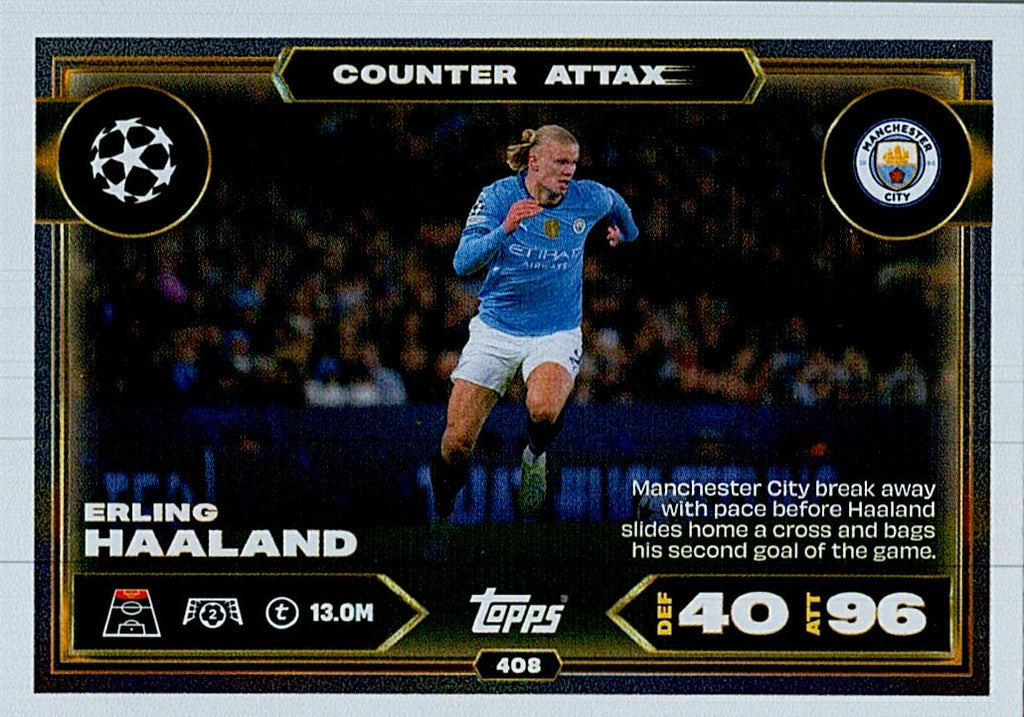 MATCH ATTAX CHAMPIONS LEAGUE 2025/2026 HAALAND COUNTER ATTAX Nº408