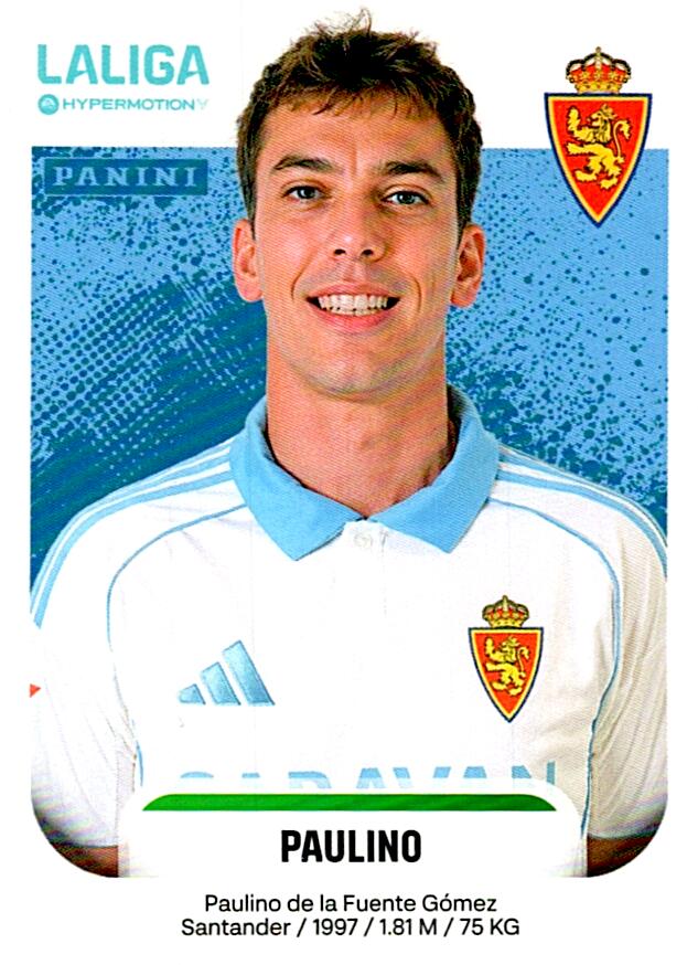 LALIGA HYPERMOTION 2025-26 PAULINO ZARAGOZA Nº415B