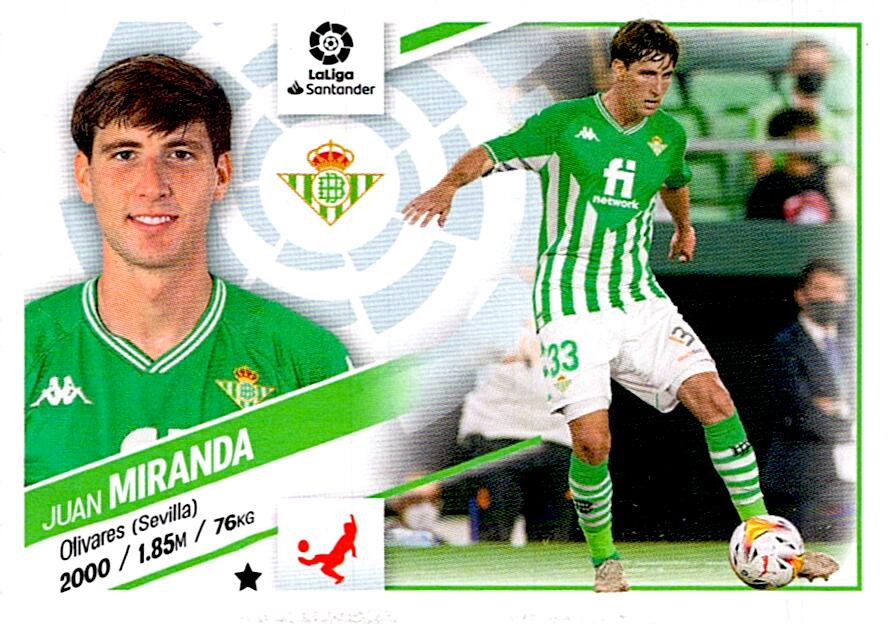 Cromo Liga Este 2022/2023 MIRANDA REAL BETIS Nº10