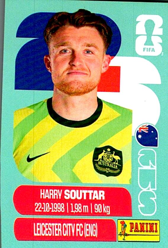 STICKERS FIFA WORLD CUP 2026 HARRY SOUTTAR NºAUS 4