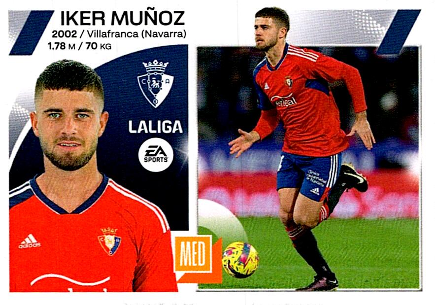 LIGA ESTE 2023/24 IKER MUÑOZ CA OSASUNA Nº14 BIS COLOCA CUARTA EDICION
