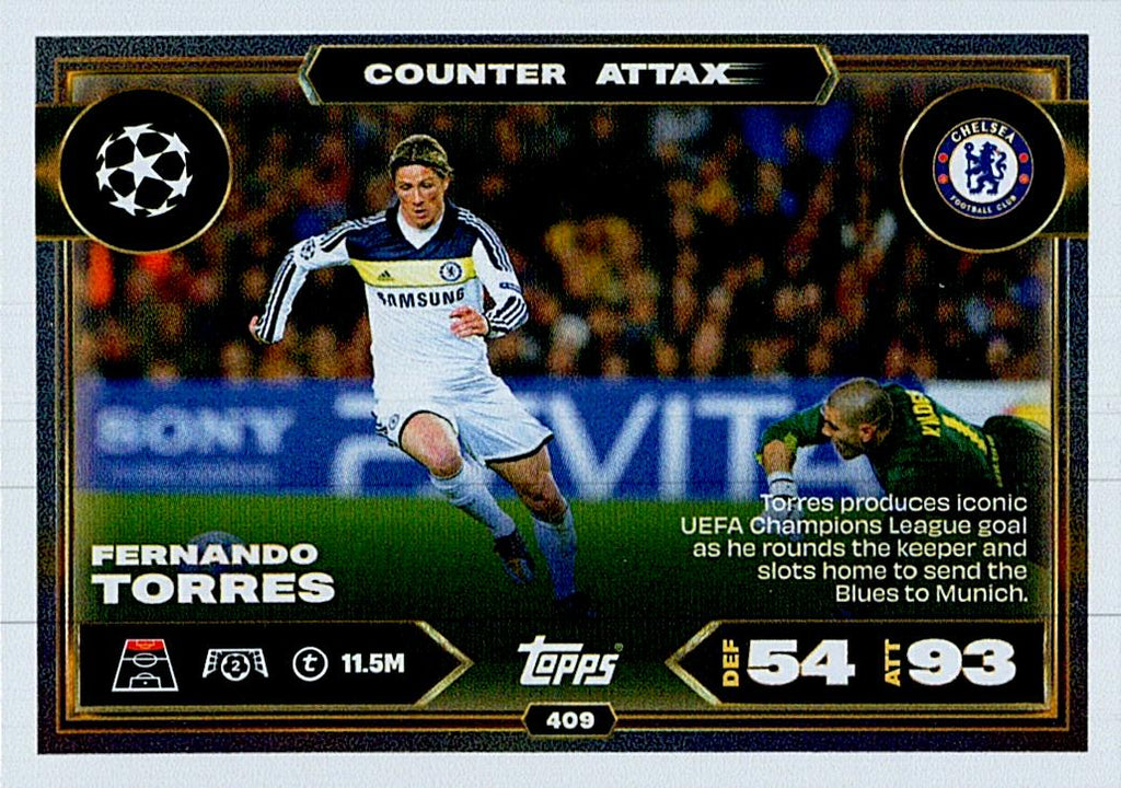 MATCH ATTAX CHAMPIONS LEAGUE 2025/2026 FERNANDO TORRES COUNTER ATTAX Nº409